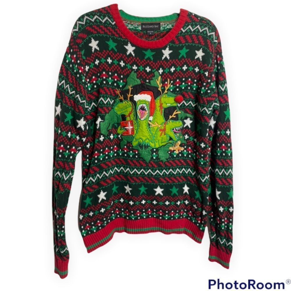Blizzard Bay Fairisle Dinosaur Christmas Sweater “Ugl… Gem